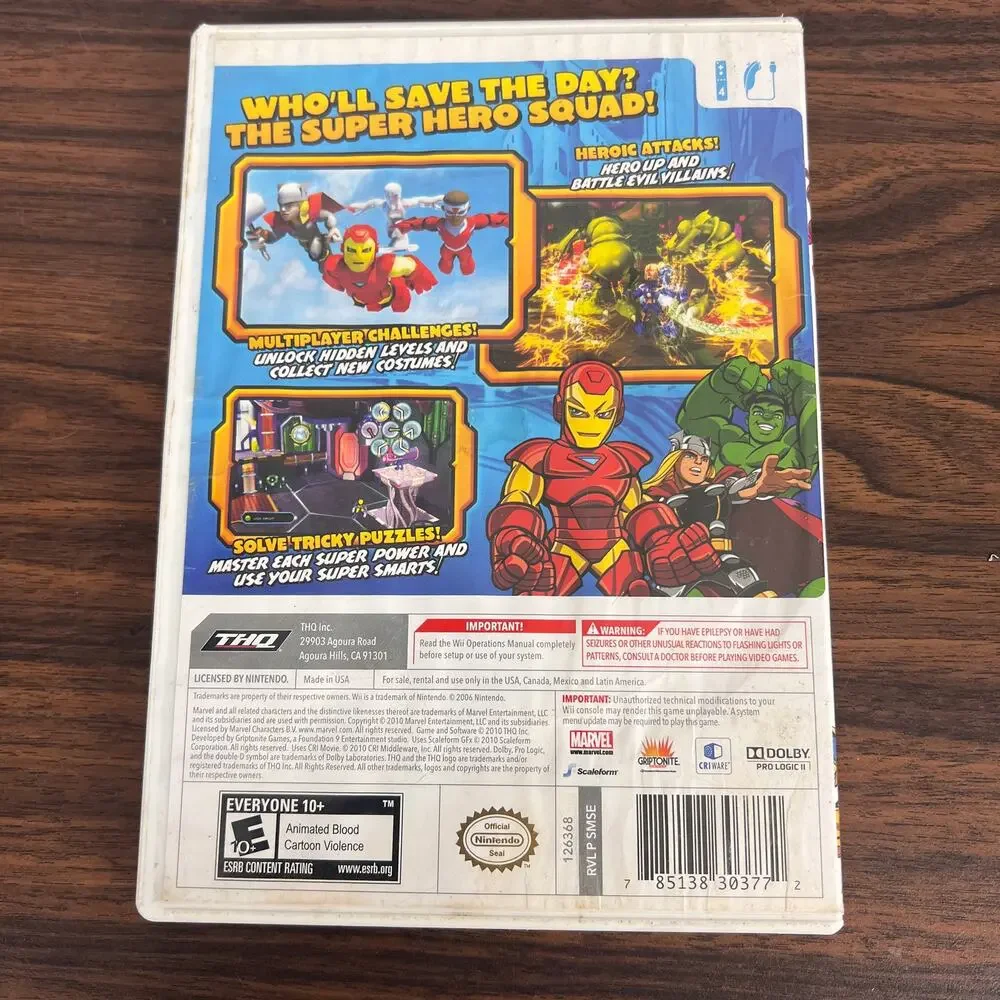 Wii Marvel Super Hero Squad The Infinity Gauntlet CIB Complete In Box Game